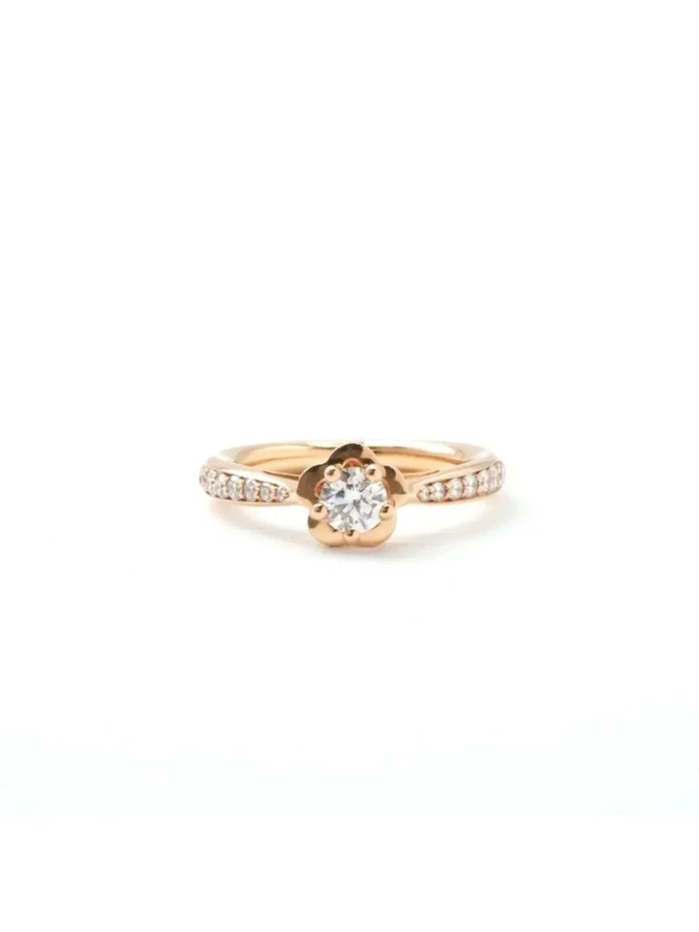Chanel Ring Pink Gold Camellia Diamond